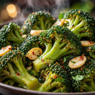 Image of Broccoli with Garlic and White Wine Broccoli Con Aglio E Frasca