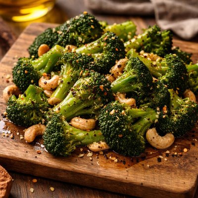 Image of Broccoli with Garlic Butter and Cashews