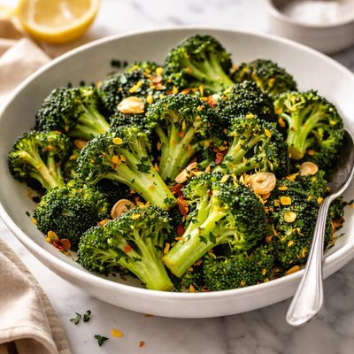 Image of Broccoli with Garlic Herb Butter