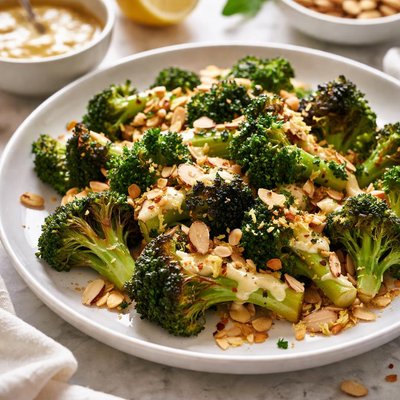 Image of Broccoli with Lemon Garlic Almond Butter