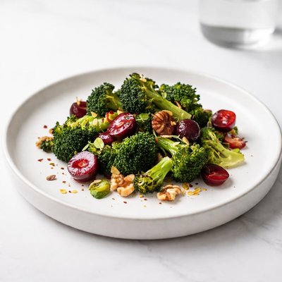 Image of Broccoli with Nuts and Cherries