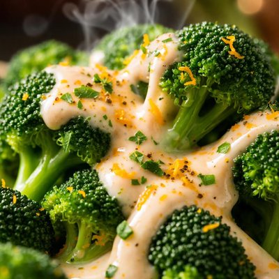 Image of Broccoli with Orange Yogurt