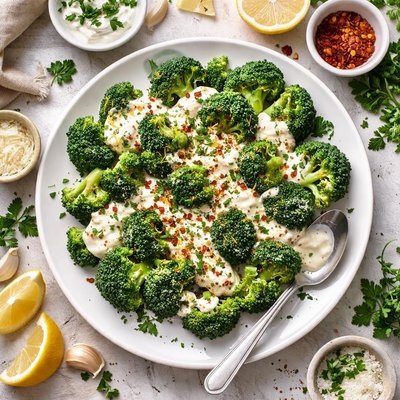 Image of Broccoli with Sour Cream Sauce