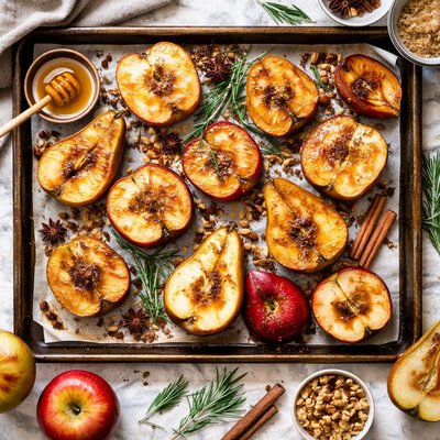 Image of Broiled Apples and Pears with Rosemary