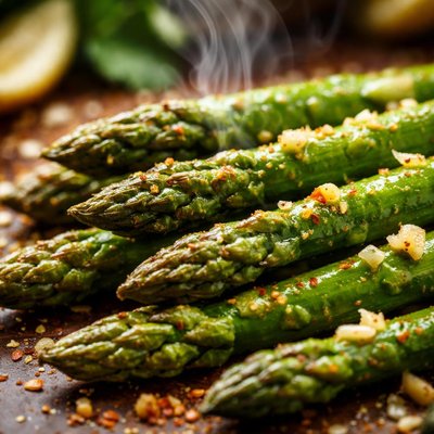 Image of Broiled Asparagus with Garlic
