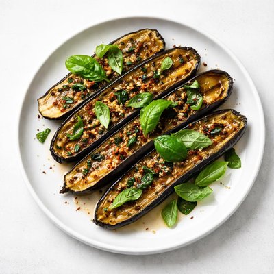 Image of Broiled Basil Eggplant