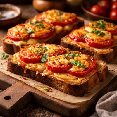 Image of Broiled Cheddar Tomato Sandwiches