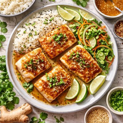 Image of Broiled Cod with Sesame Miso Sauce