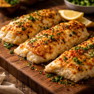 Image of Broiled Fish with Cheese