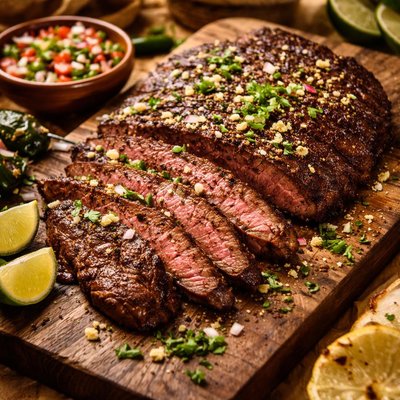 Image of Broiled Flank Steak No Marinade Mexican Style