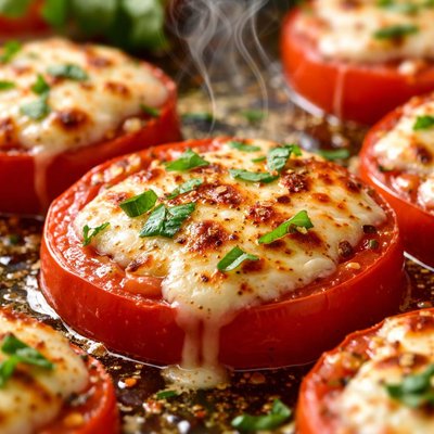 Image of Broiled Mozzarella Tomatoes