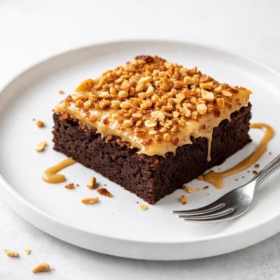 Image of Broiled on Peanut Butter Topping for Cakes Brownies
