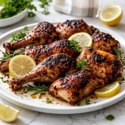 Image of Broiled or Barbecued Chicken with Lemon