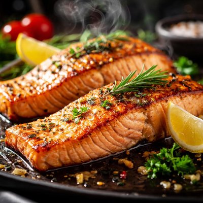 Image of Broiled Salmon Steaks