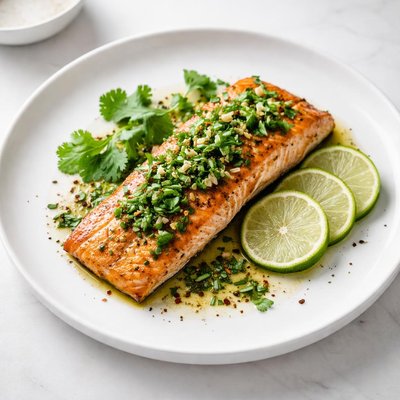 Image of Broiled Salmon with Cilantro and Lime