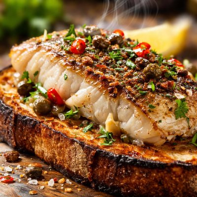 Image of Broiled Snapper on Toasted Sourdough