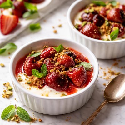 Image of Broiled Strawberries and Cream