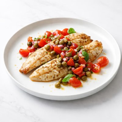 Image of Broiled Tilapia with Tomato Caper Salsa