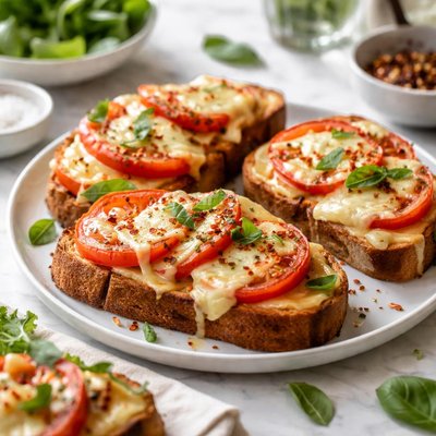 Image of Broiled Tomato and Cheese Sandwiches