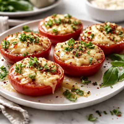 Image of Broiled Tomatoes with Cheese