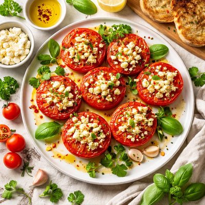 Image of Broiled Tomatoes with Feta Cheese