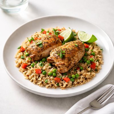 Image of Brown Arroz Con Pollo Brown Rice and Chicken