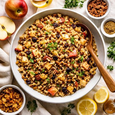Image of Brown Basmati Rice with Apples and Raisins
