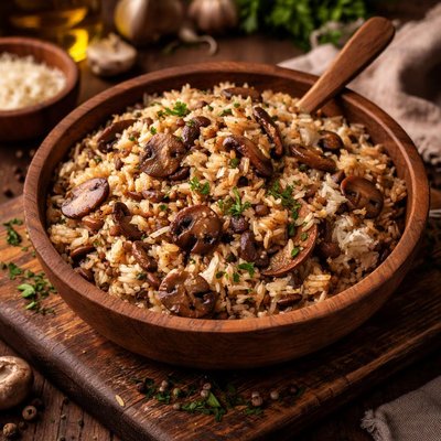 Image of Brown Mushroom Rice