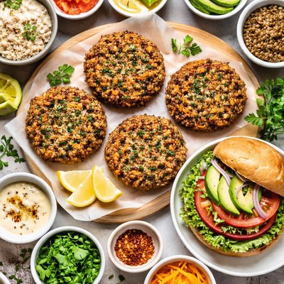Image of Brown Rice and Lentil Burgers