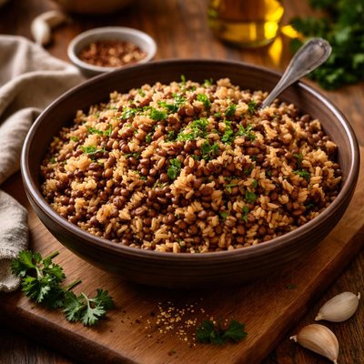 Image of Brown Rice and Lentils