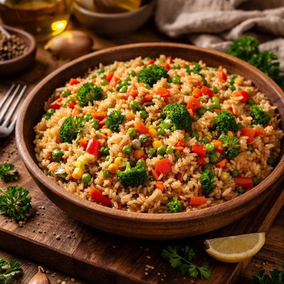 Image of Brown Rice and Vegetable Pilaf