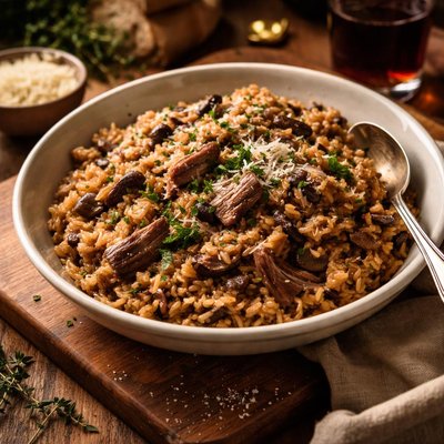 Image of Brown Rice Risotto with Lamb