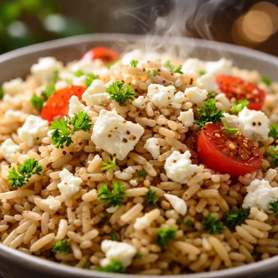Image of Brown Rice with Feta Cheese