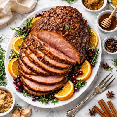 Image of Brown Sugar and Spice Crusted Ham