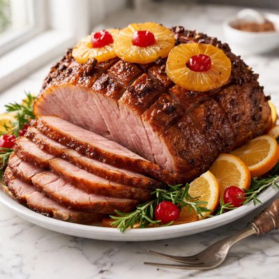 Image of Brown Sugar Glazed Ham with Pineapple