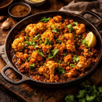 Image of Browned and Braised Cauliflower with Indian Spices