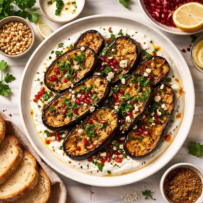 Image of Browned Eggplant Aubergine with Yogurt