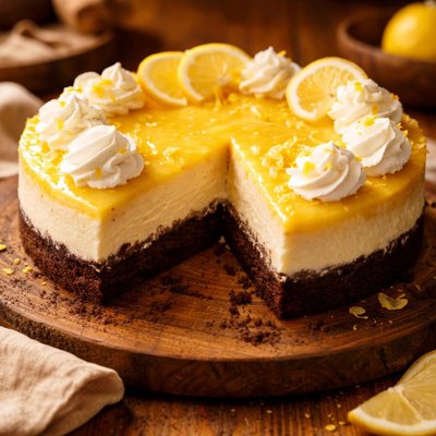 Image of Brownie Bottom Lemon Cheesecake