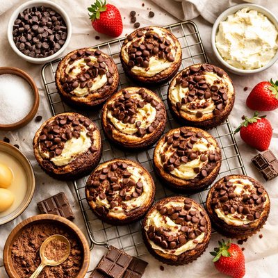 Image of Brownie Cheesecake Muffins