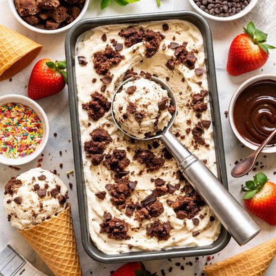 Image of Vegan Brownie Ice Cream