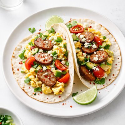 Image of Brunch Egg and Sausage Soft Tacos