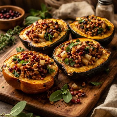 Image of Brunch Style Stuffed Acorn Squash Paleo