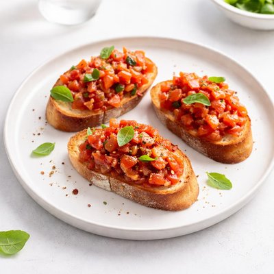 Image of Bruschetta with Ammogghiu Sauce Sicilian