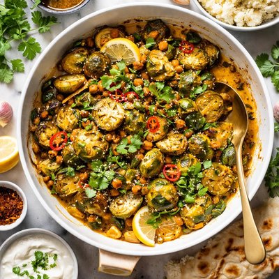 Image of Brussels Sprouts Flash Curried