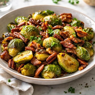 Image of Brussels Sprouts with Bacon and Pecans