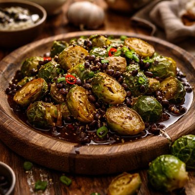 Image of Brussels Sprouts with Black Bean Garlic Sauce
