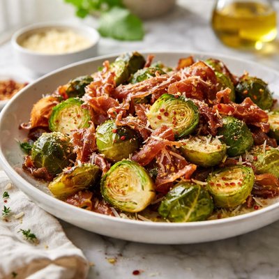 Image of Brussels Sprouts with Frizzled Prosciutto