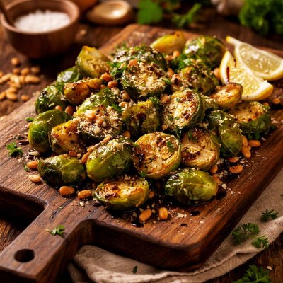 Image of Brussels Sprouts with Pine Nuts