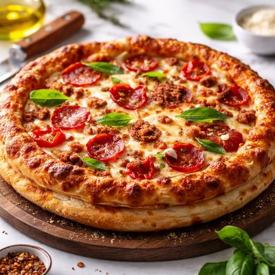 Image of Bubbly Double Crust Pizza