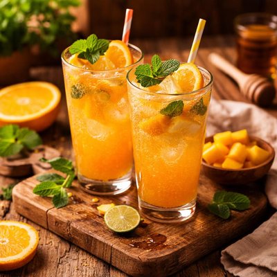 Image of Bubbly Orange Mango Drink